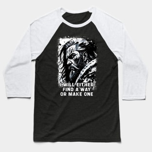 Fierce viking warrior Norse Mythology Powerful words of wisdom courage strength and bravery Baseball T-Shirt